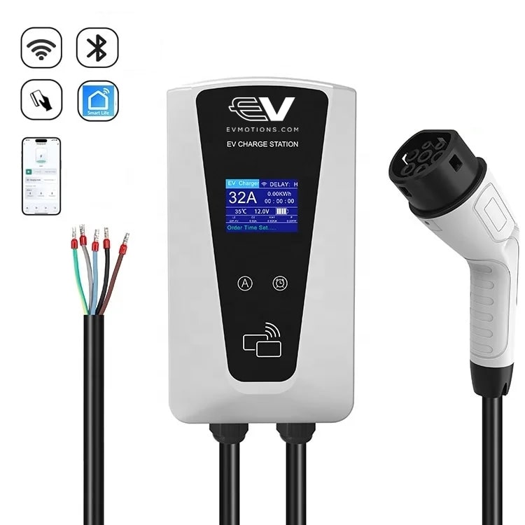 4-EVMOTIONS Delta Smart Wallbox Type2 22kw Wi-Fi Καλώδιο EV